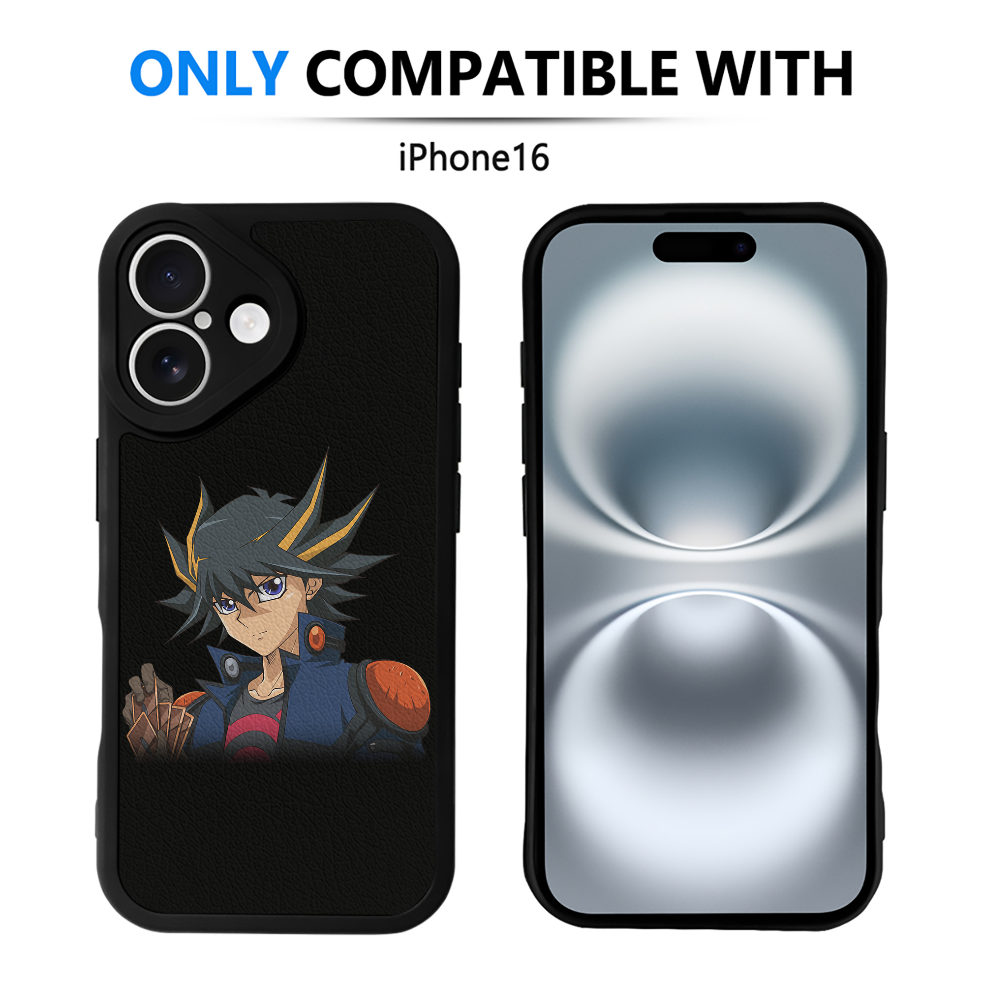遊☆戯☆王 Yu-Gi-Oh! 【iPhone 16シリーズ対応】シリコンスマホケース（レザー調） 材質：シリコン